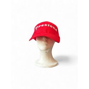 Firestone Red Snapback Hat Adjustable Baseball Cap Embroidered Logo